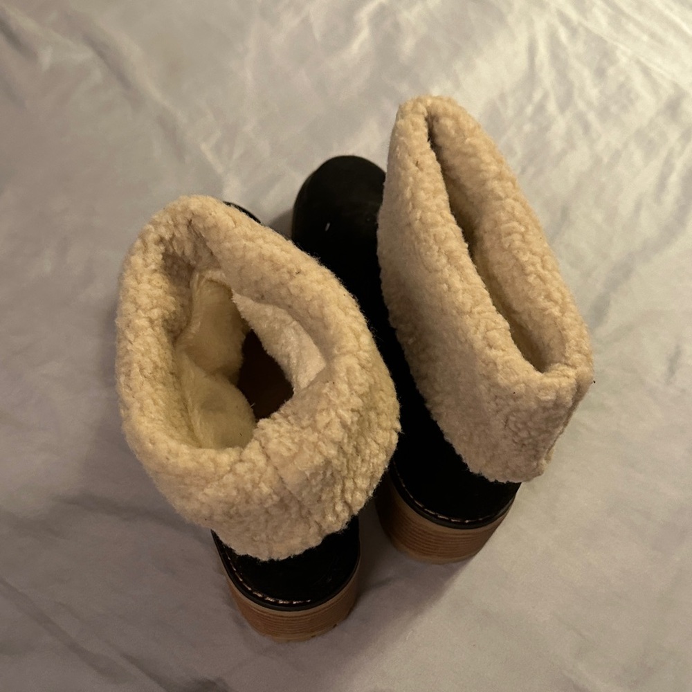 Cozy Black and Cream Women's Boots